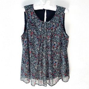 Vero Moda, Dressy Tank Top, Black with Floral Print, Size Medium.  NWOT